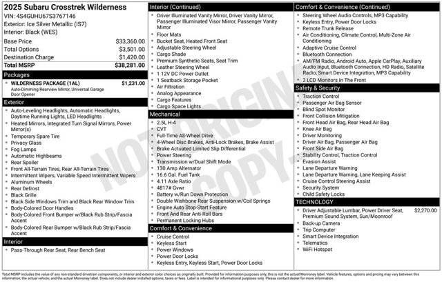 2025 Subaru Crosstrek Wilderness Image 14 of 18