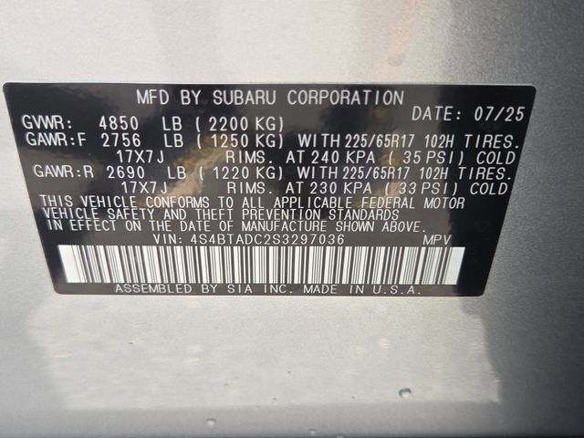 2025 Subaru Outback Premium Image 14 of 19