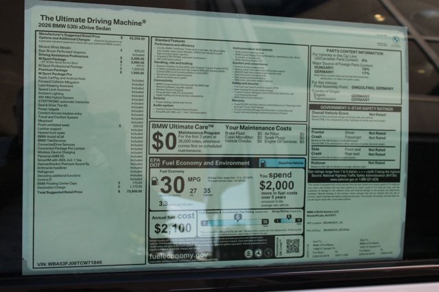 2026 BMW 5 Series 530i xDrive Image 24 of 32