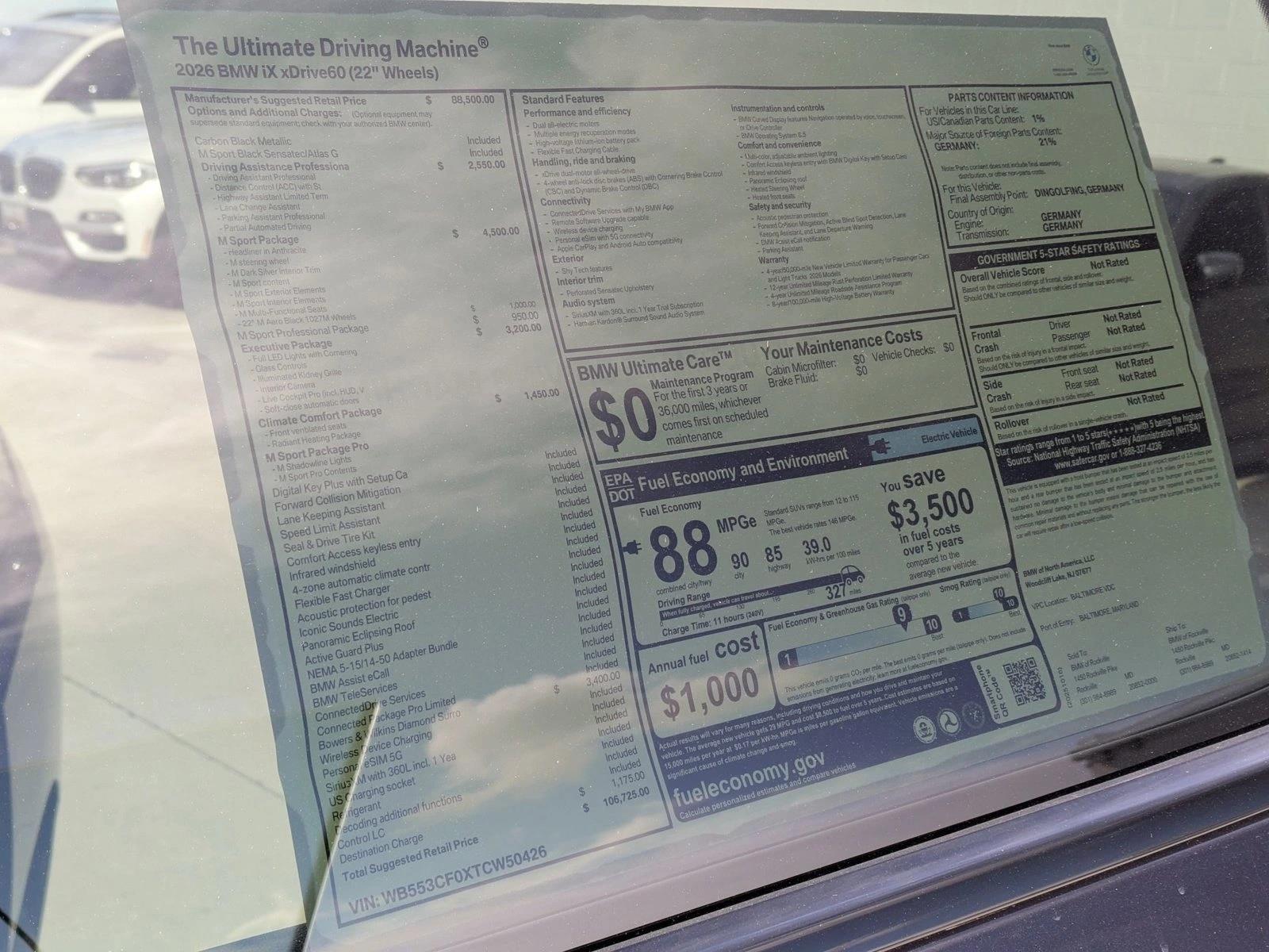 2026 BMW iX xDrive60 Image 18 of 19