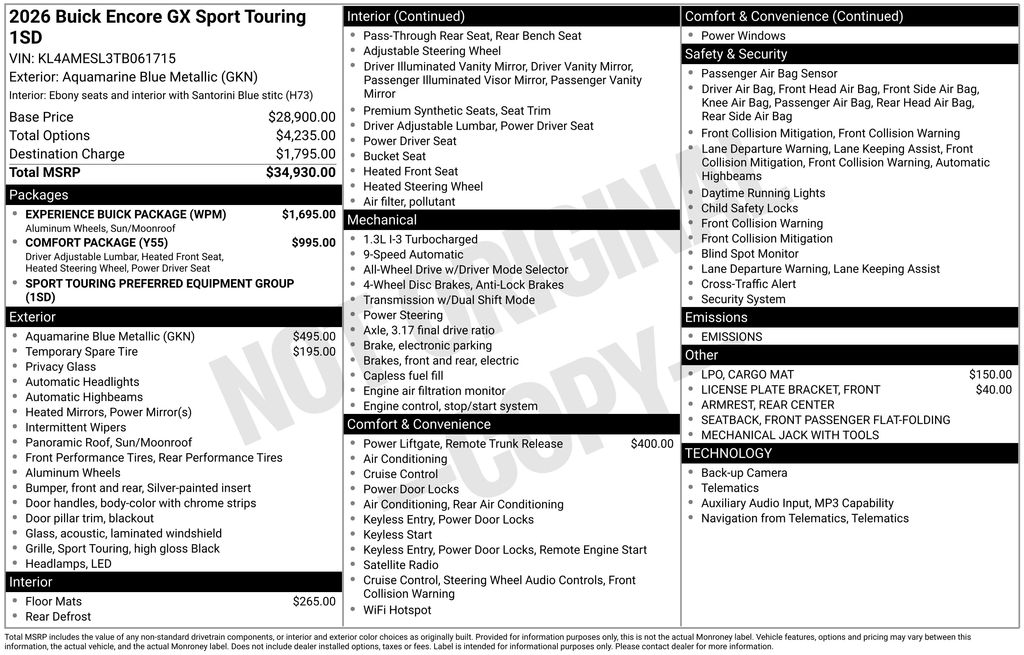 2026 Buick Encore GX Sport Touring Image 18 of 25