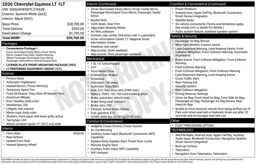 2026 Chevrolet Equinox FWD LT Image 14 of 25