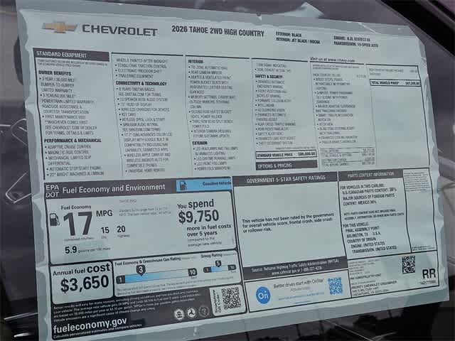 2026 Chevrolet Tahoe High Country Image 22 of 25