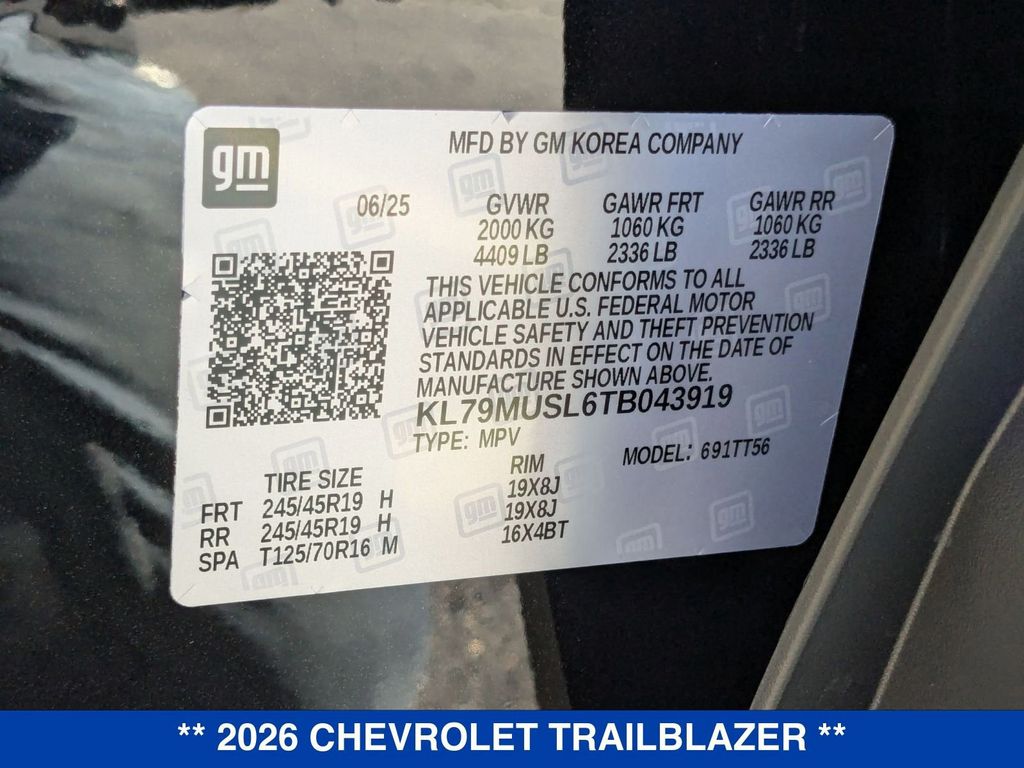 2026 Chevrolet Trailblazer RS Image 28 of 34