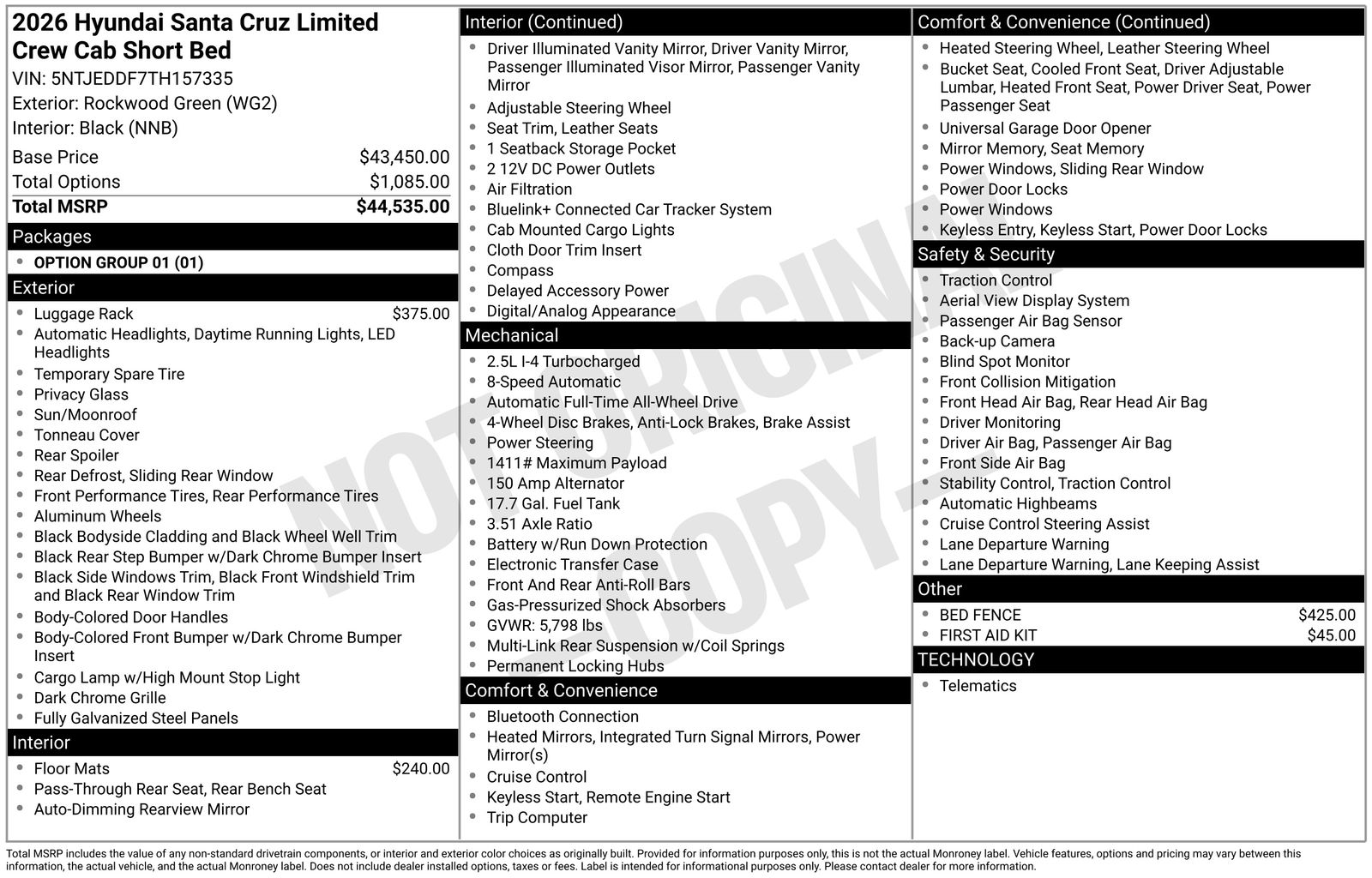 2026 Hyundai Santa Cruz Limited Image 26 of 28