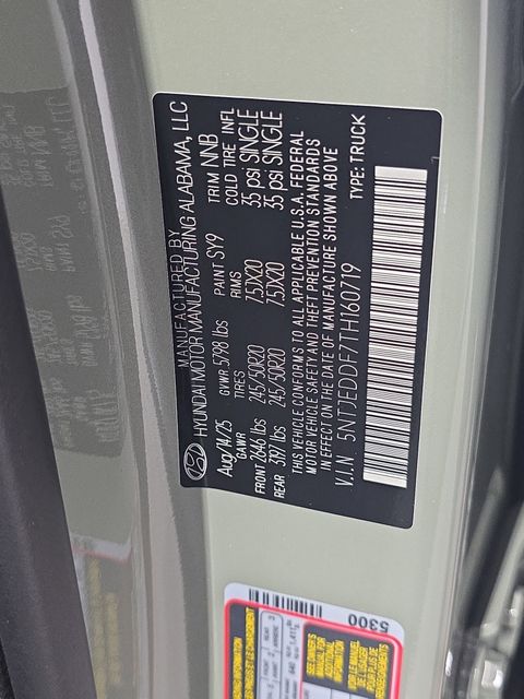 2026 Hyundai Santa Cruz Limited Image 34 of 46