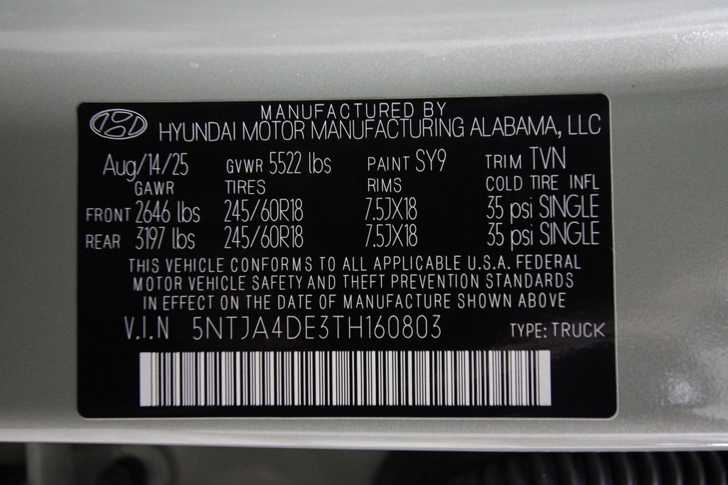 2026 Hyundai Santa Cruz SE Image 27 of 32