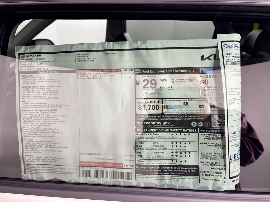 2026 Kia Seltos S Image 25 of 25