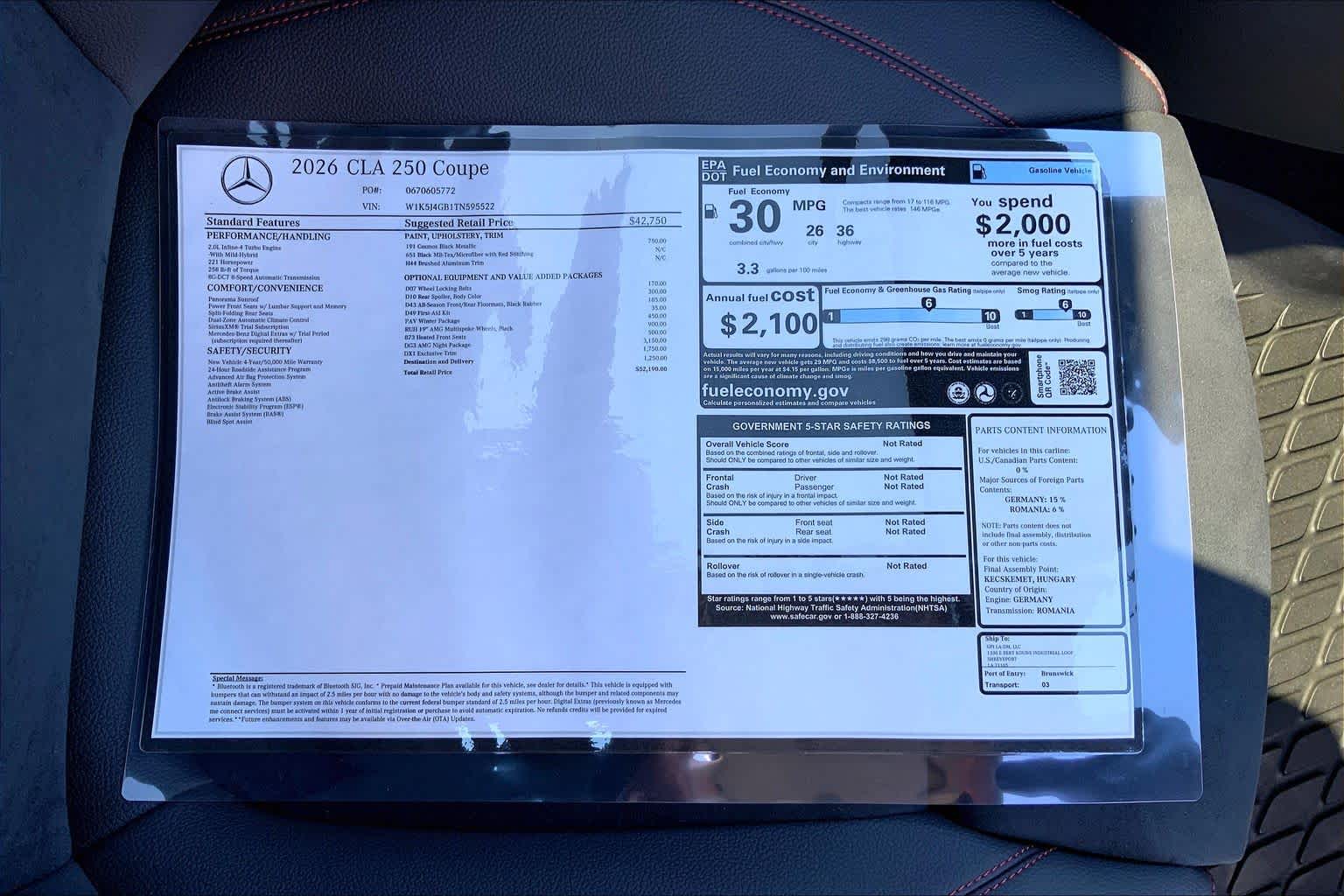 2026 Mercedes-Benz CLA 250 Image 12 of 16