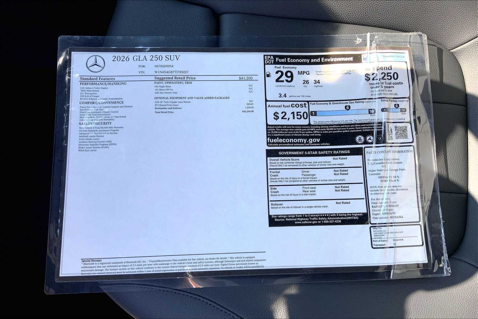 2026 Mercedes-Benz GLA 250 Image 14 of 16