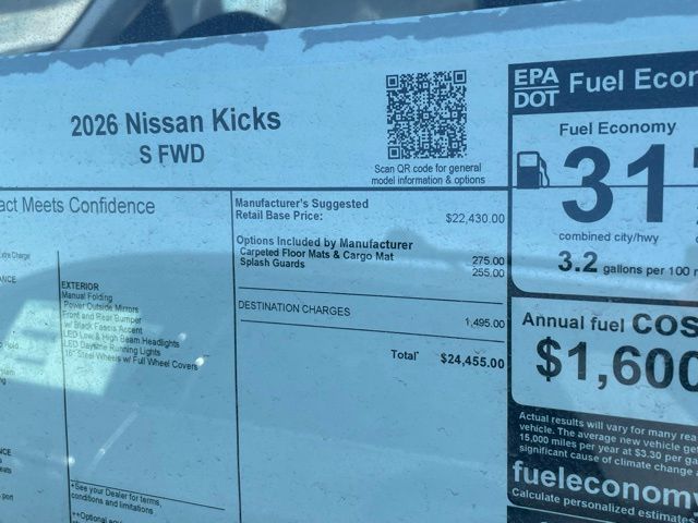 2026 Nissan Kicks S Image 3 of 3
