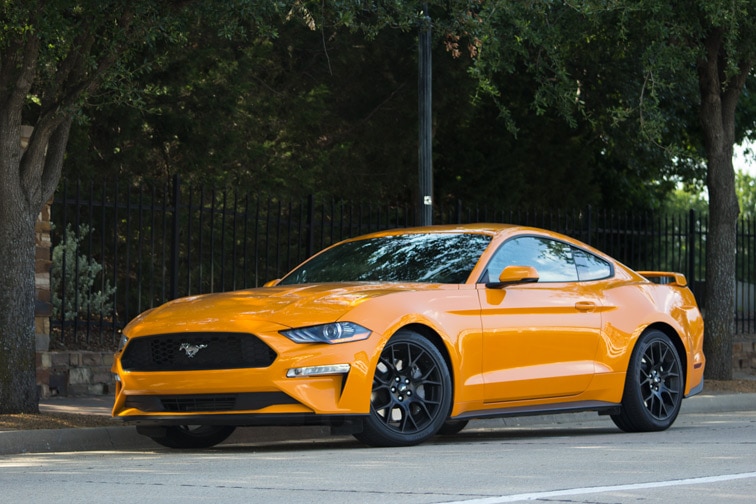 2018 Ford Mustang EcoBoost in Orange Fury