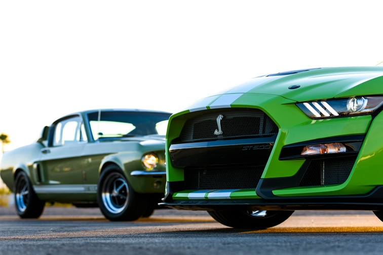 2020 Ford Mustang Shelby GT500 and 1967 Shelby GT500