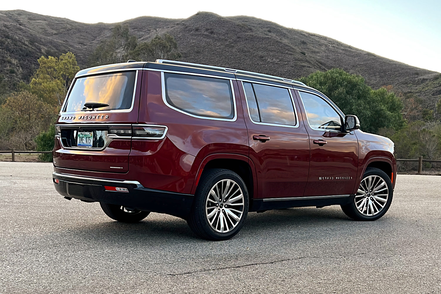 2022 Jeep Grand Wagoneer Red Rear Quarter View Right