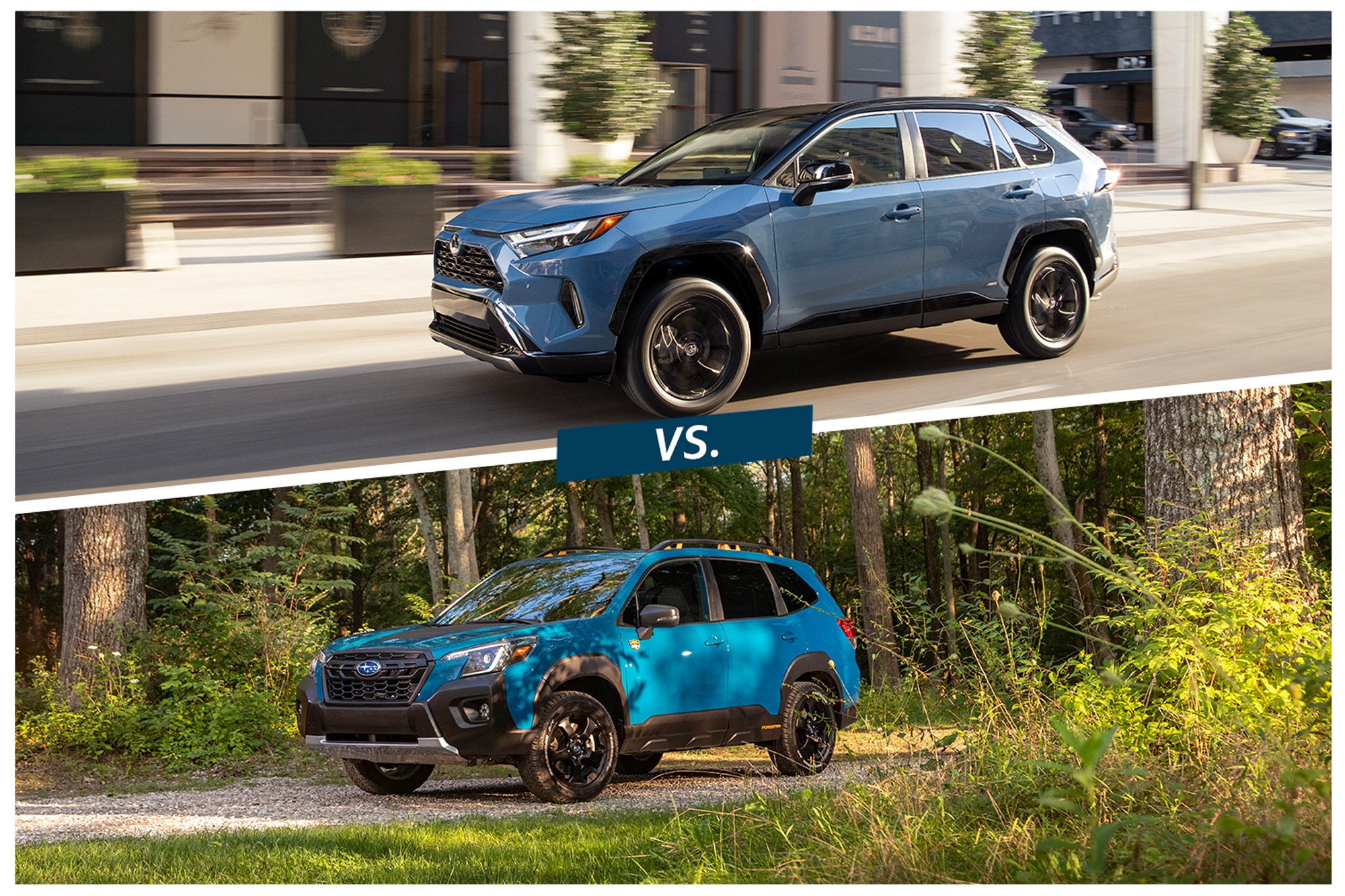Toyota RAV4 over a Subaru Forester with a versus in between