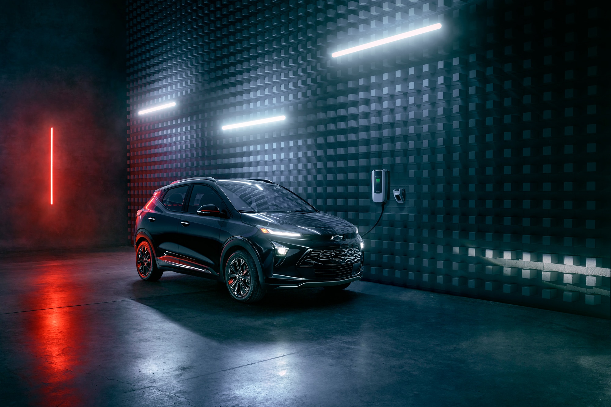 Chevy Bolt EUV getting charged in a dark room