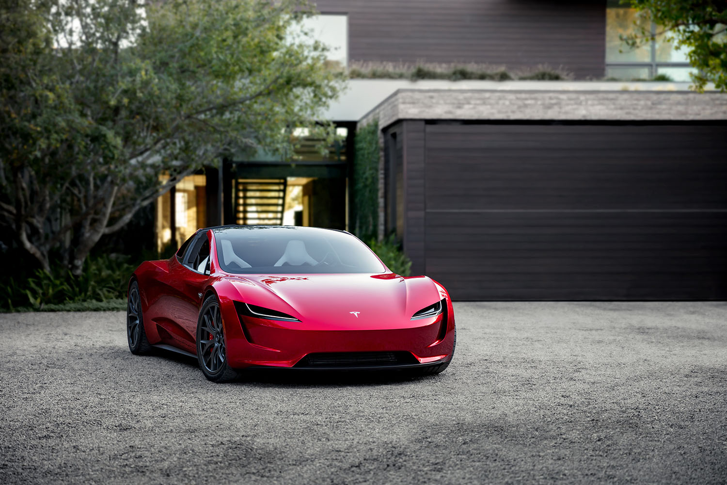 Tesla Roadster, red