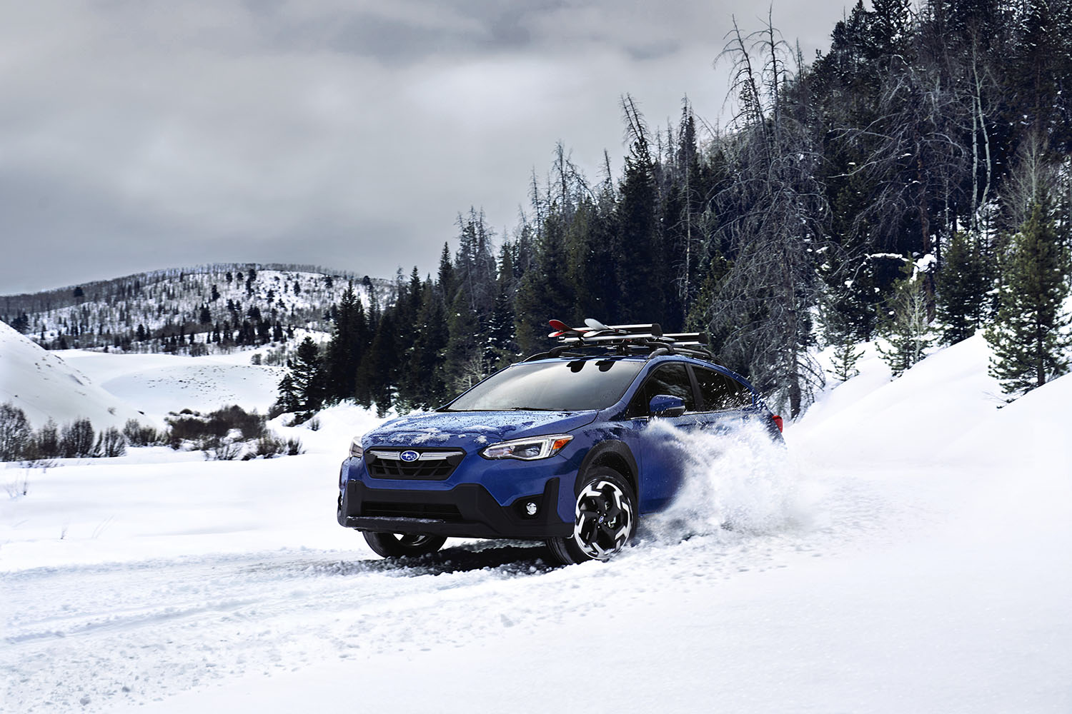 2023 Subaru Crosstrek Limited driving in snow