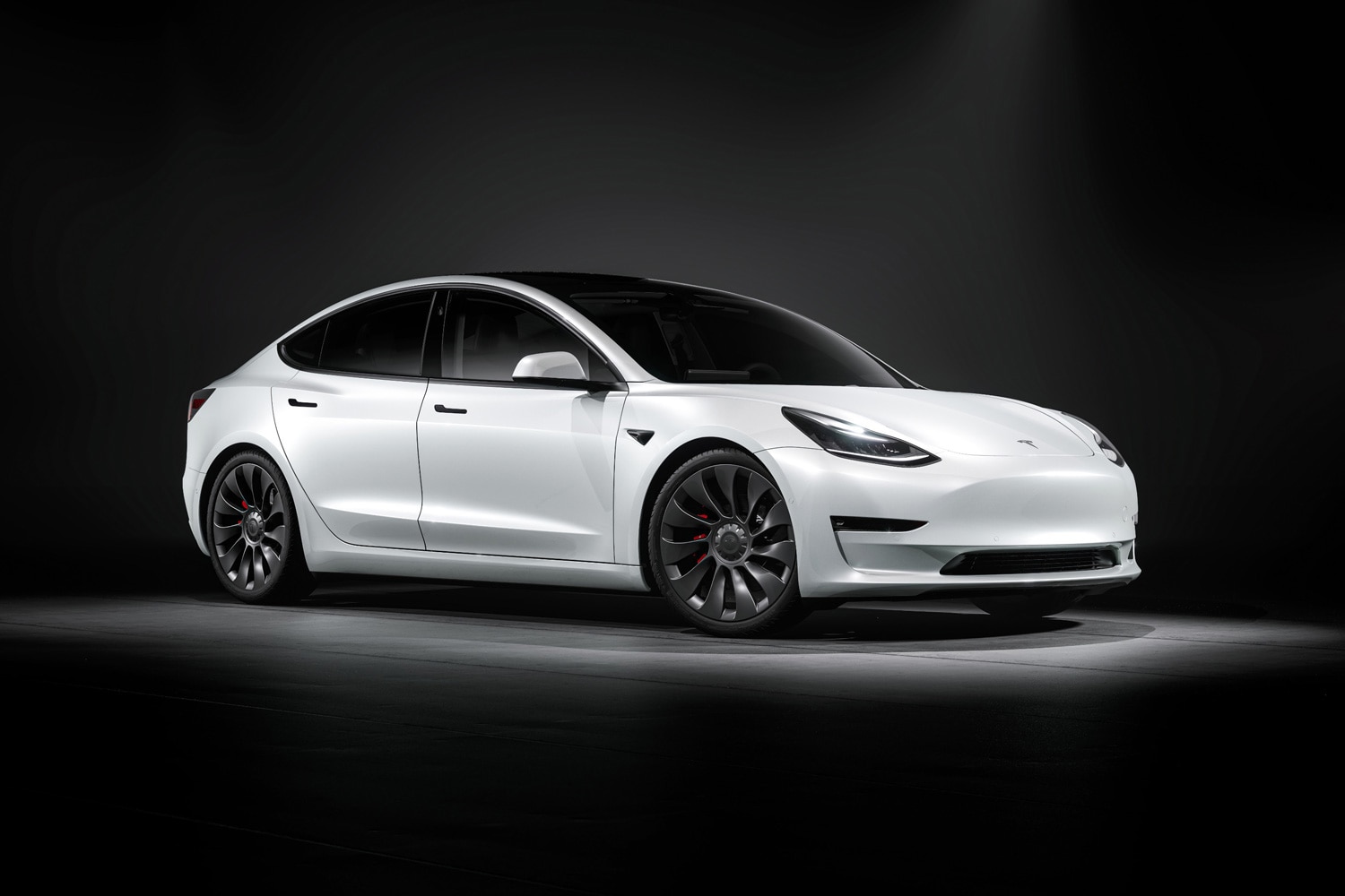 2022 Tesla Model 3 white quarter view