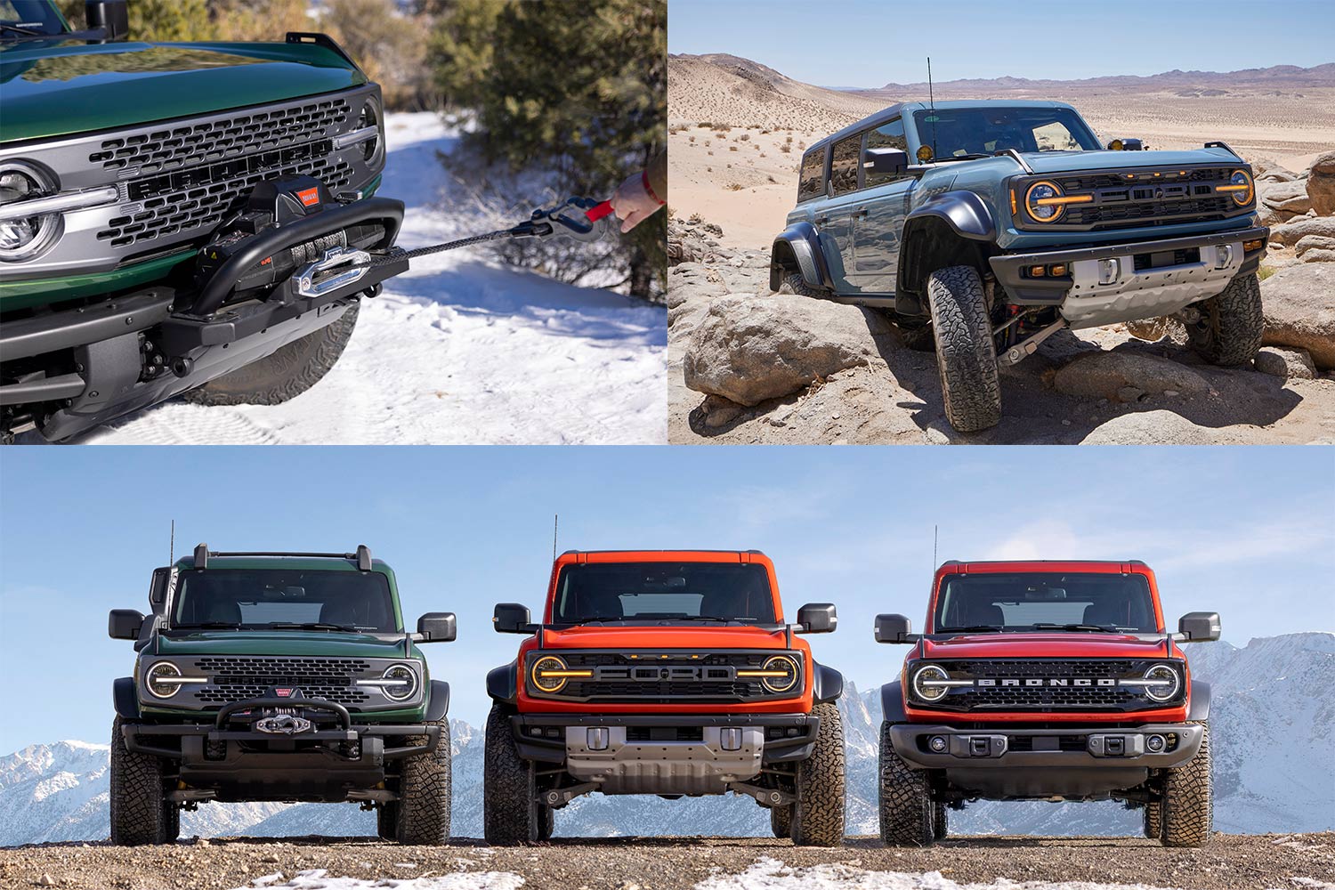 compilation photo of Ford Bronco models