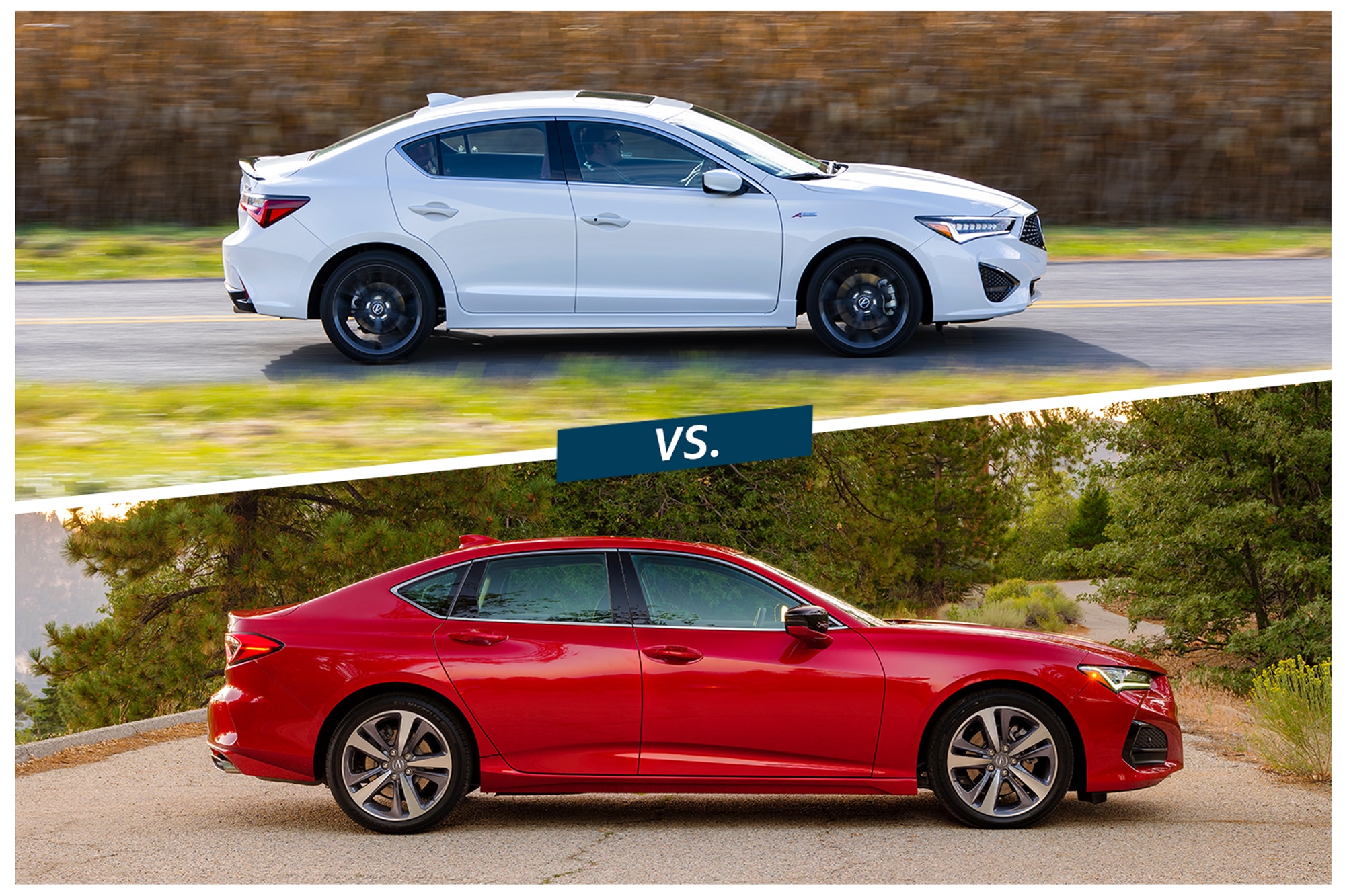 Acura ILX and Acura TLX compared against each other