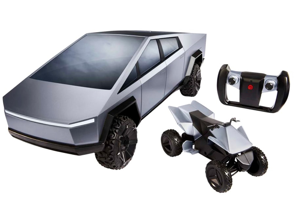Mattel Hot Wheels remote controlled Cybertruck and Cyberquad ATV set