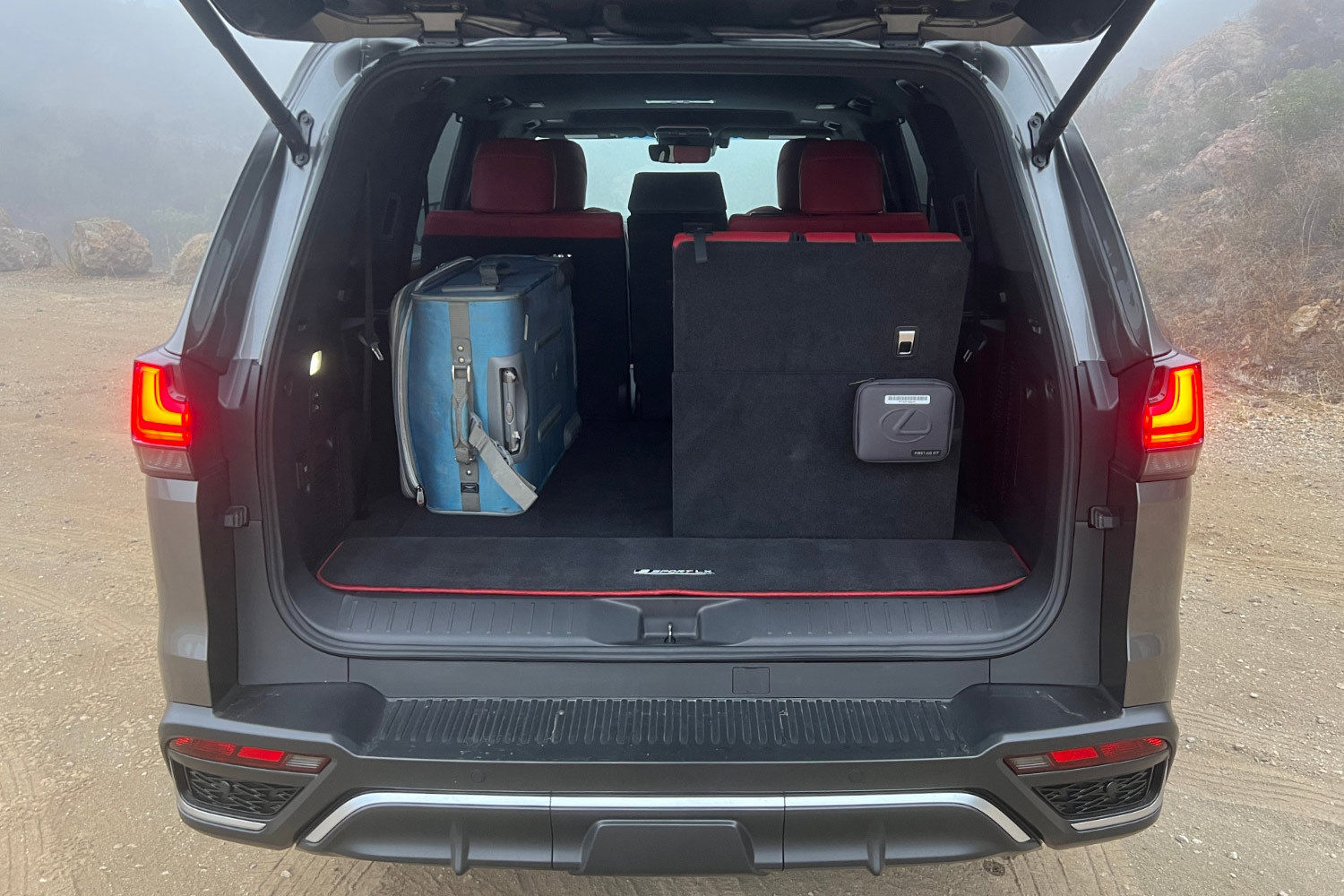 2022 Lexus LX interior cargo area luggage