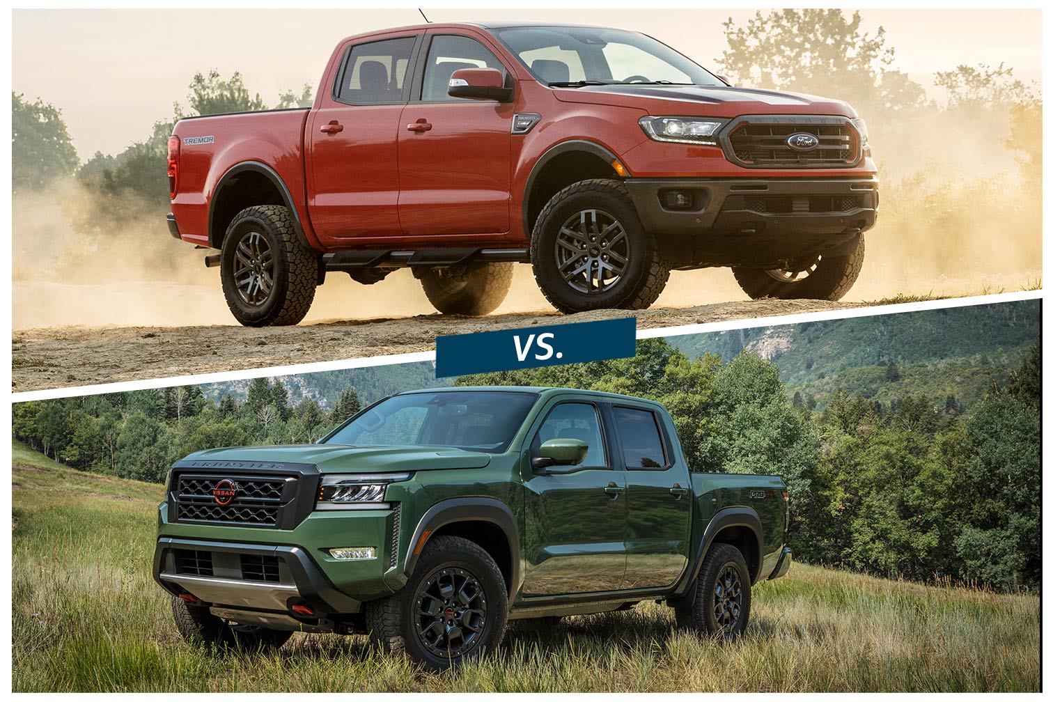 compared 2023 Ford Ranger vs 2023 Nissan Frontier