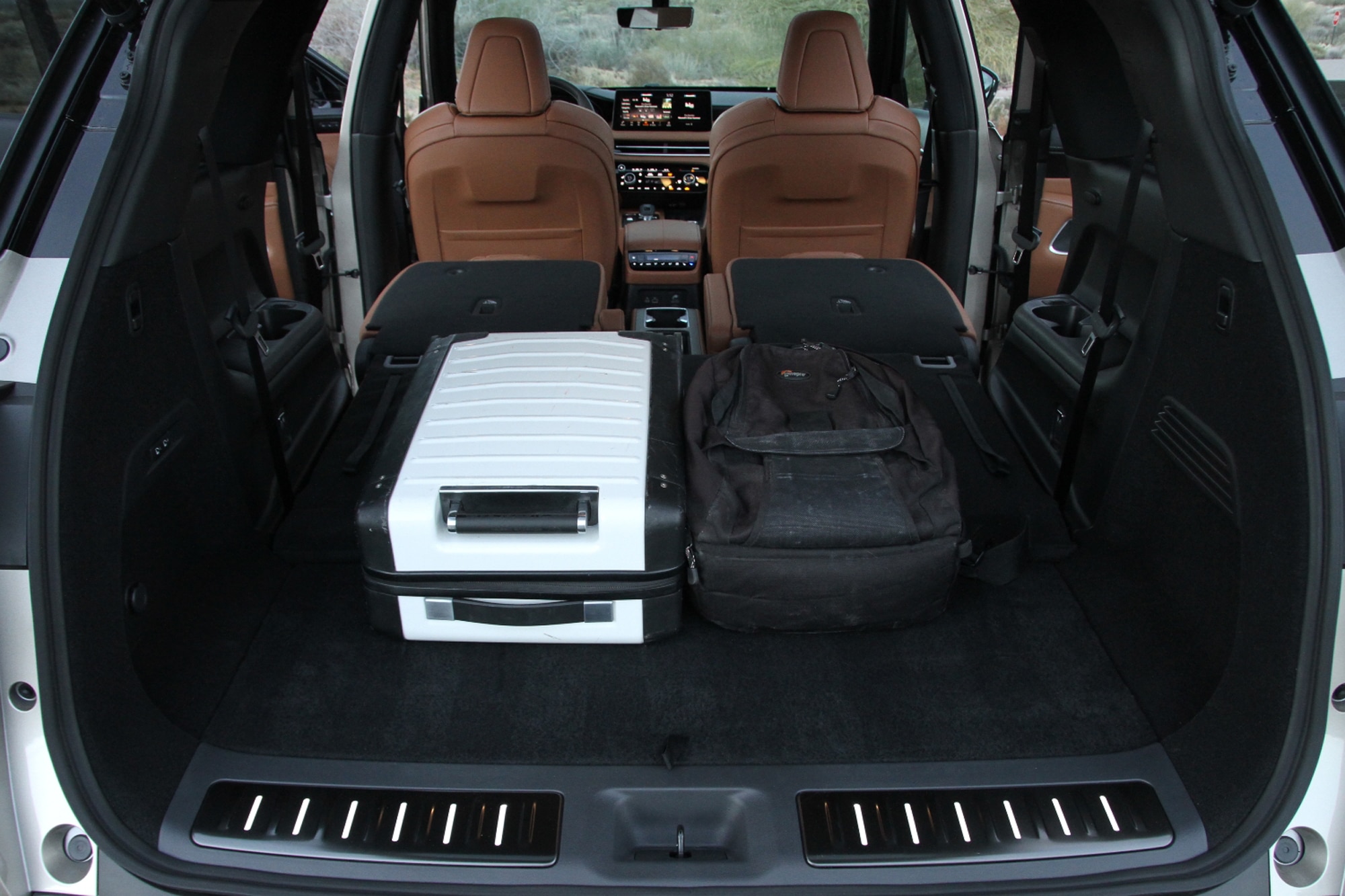 2023 Infiniti QX60 Cargo Space with seats down undefined luggage inside