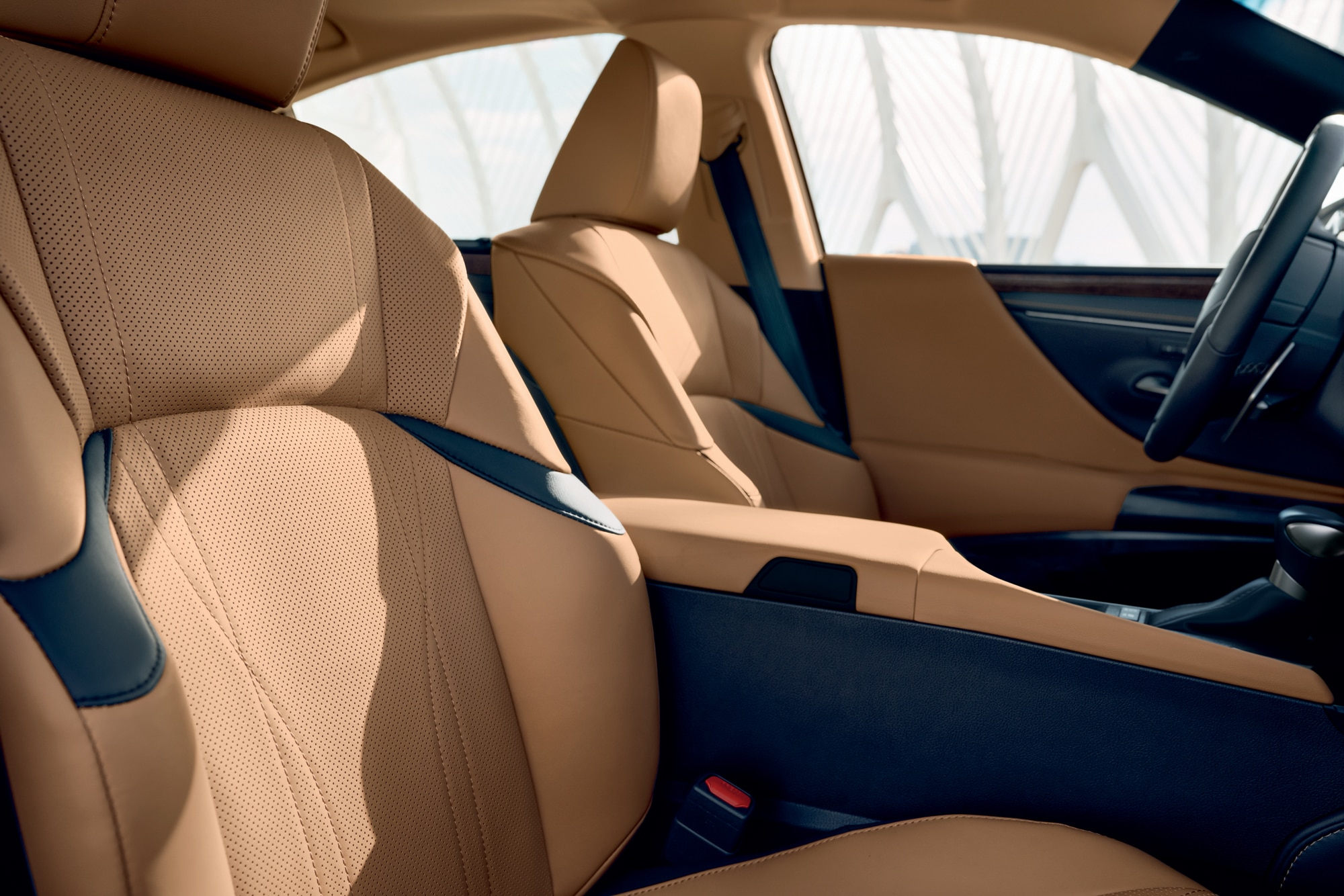 2023 Lexus ES brown nuluxe leather alternative interior
