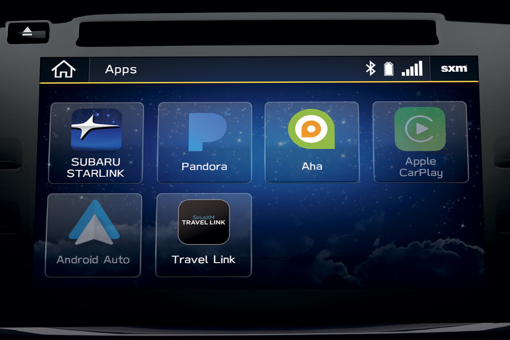 Subaru STARLINK dashboard screen
