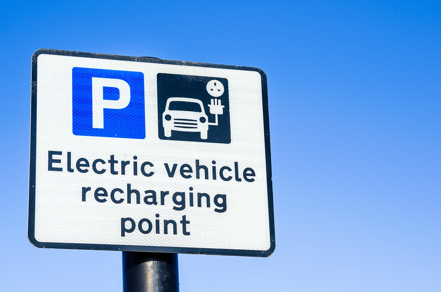 Sign for electric vehicle charging