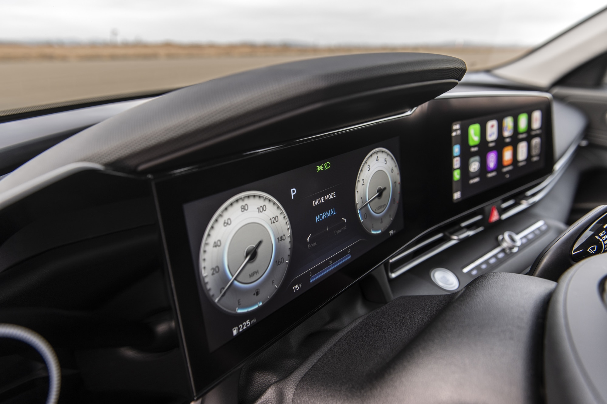 2023 Hyundai Elantra dashboard showing guages