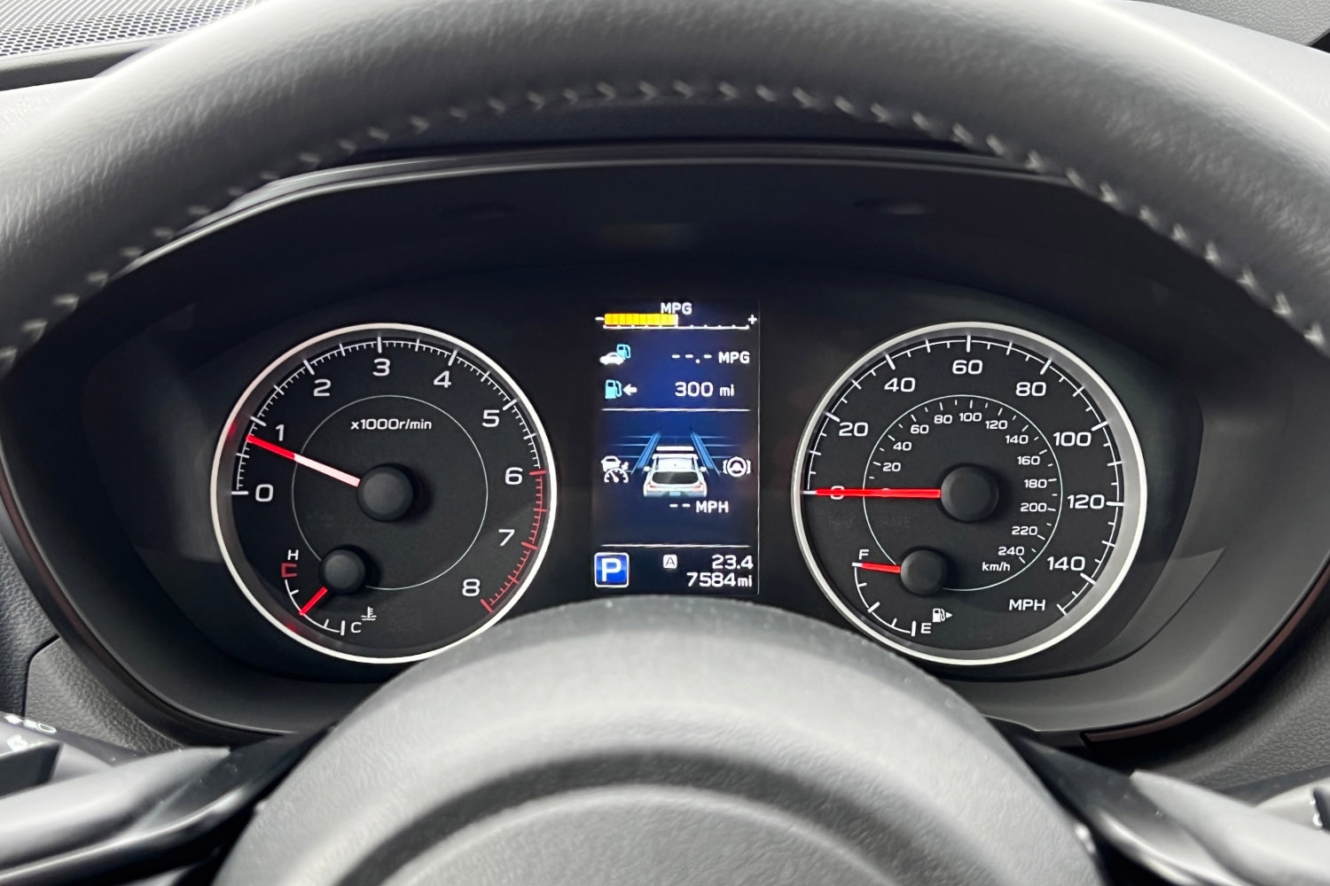 2022 Subaru Ascent Onyx Edition Adaptive Cruise Control Display