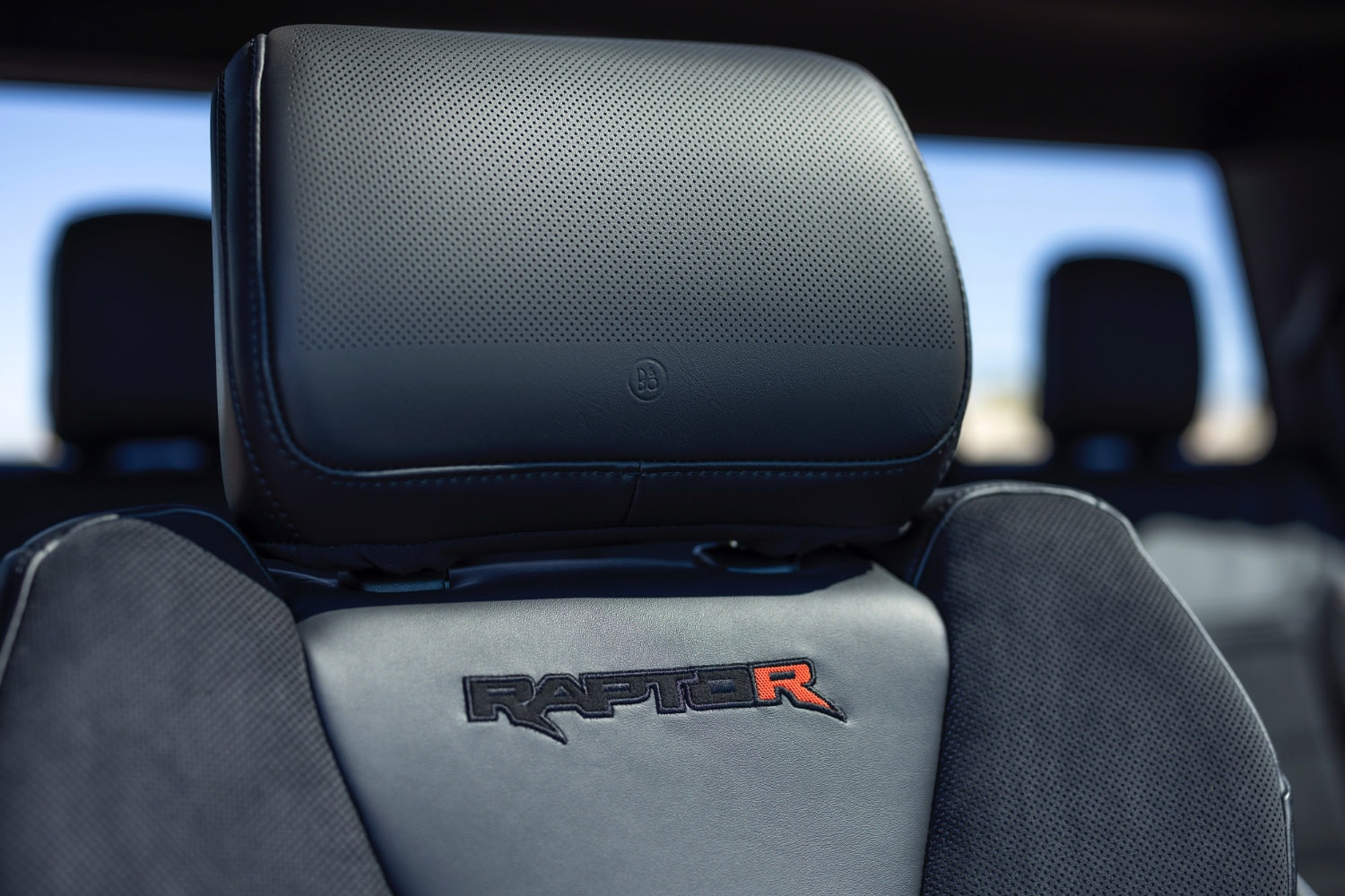2023 Ford F-150 Raptor R Front Seat Headrest Close-Up