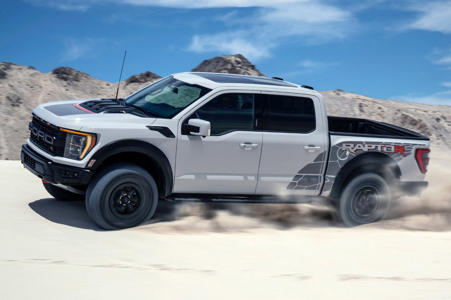 2023 Ford F-150 Raptor R Gray Action Side View