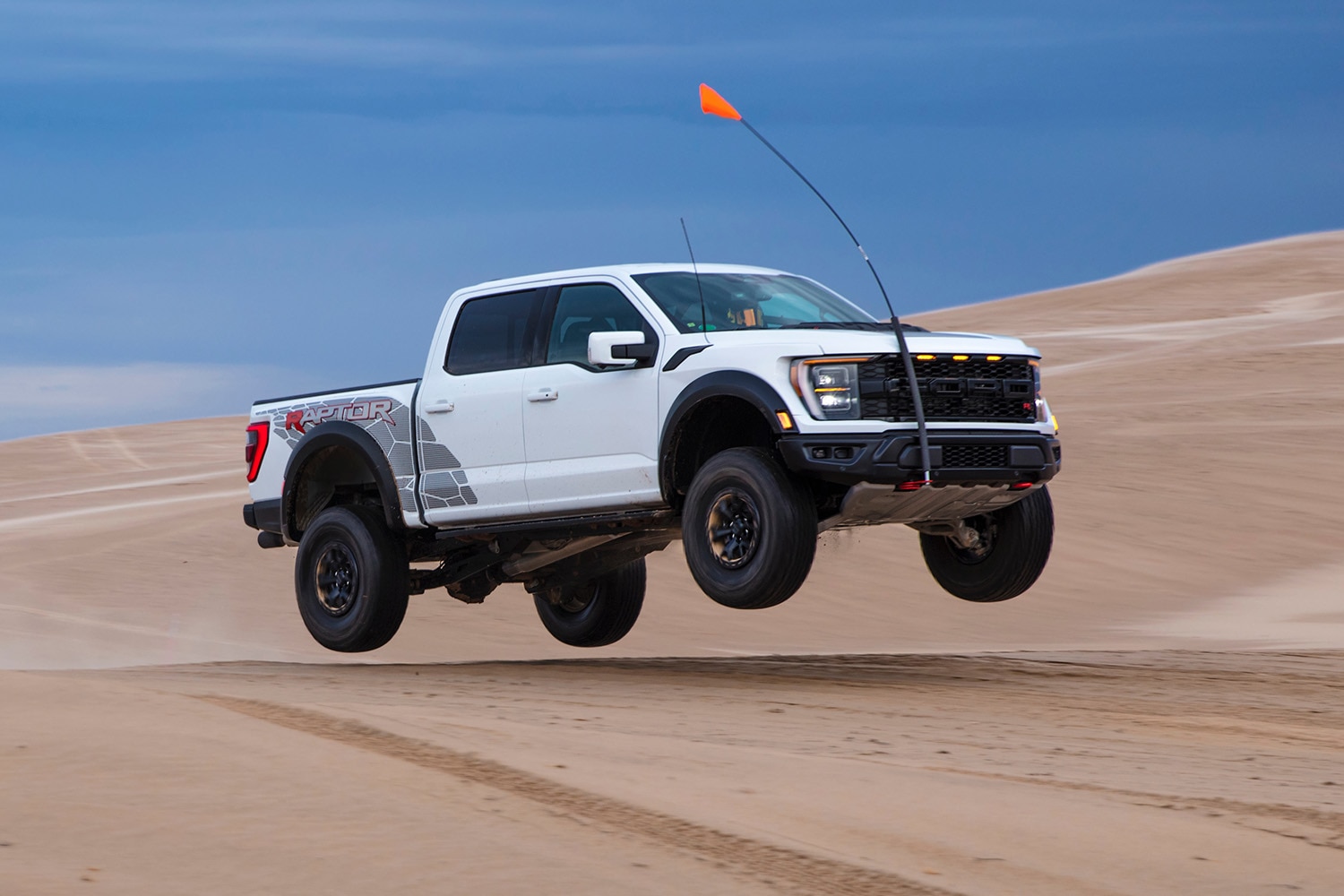 2023 Ford F-150 Raptor R White Off-Road Jump