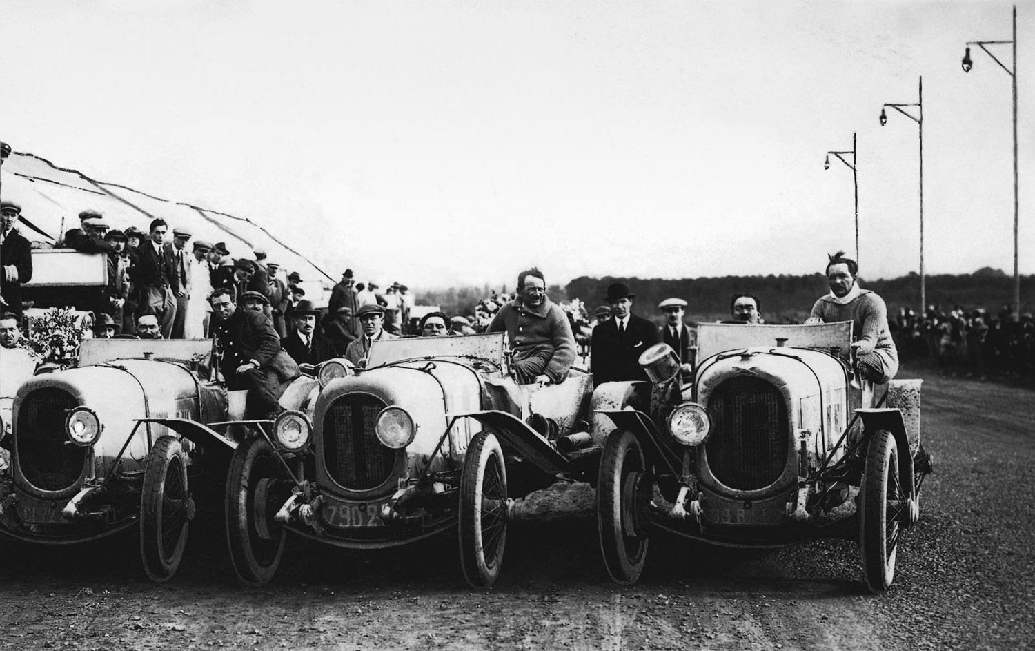 1920s car racers with Michelin tires