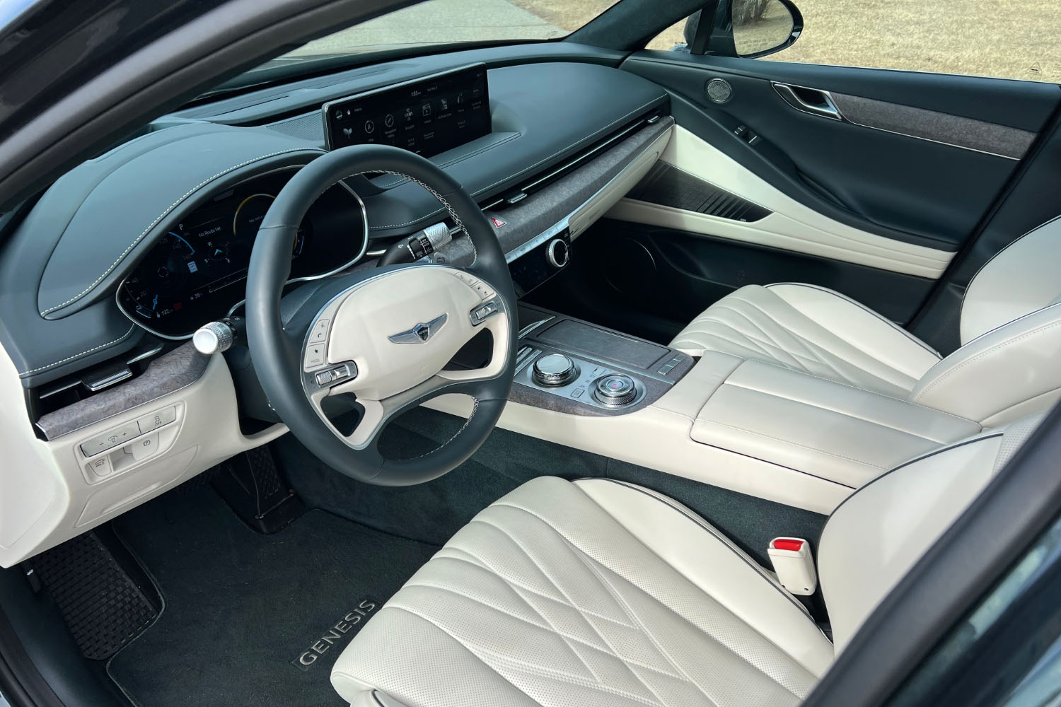 2023 Genesis Electrified G80 front seat interior
