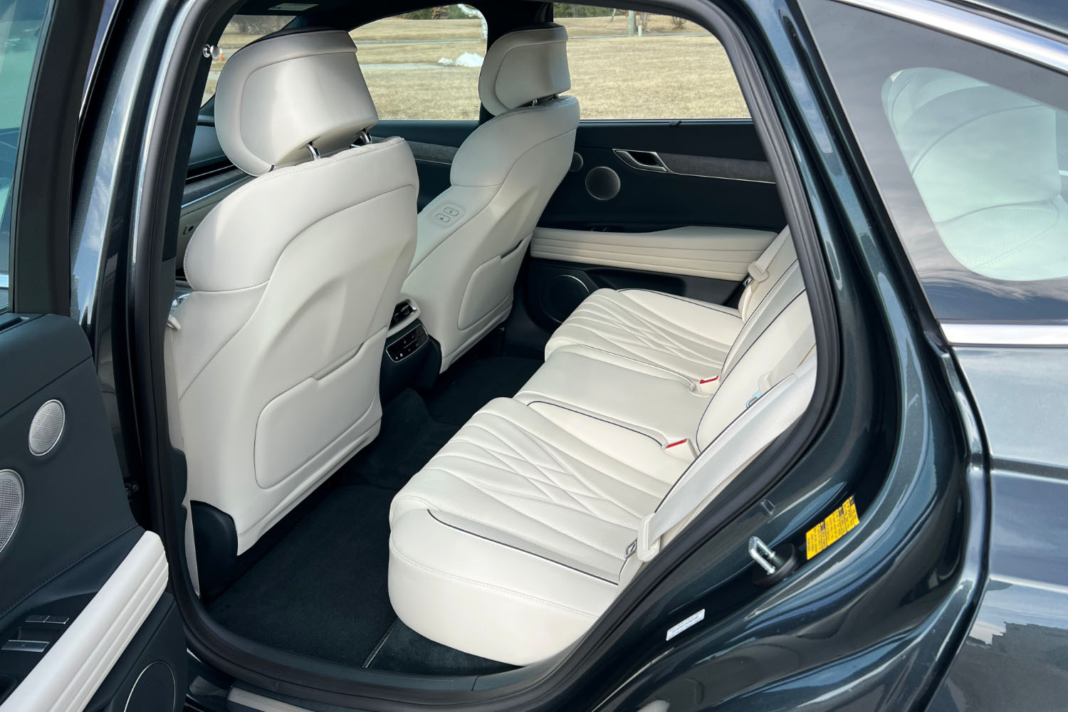 2023 Genesis Electrified G80 in rear seat interior