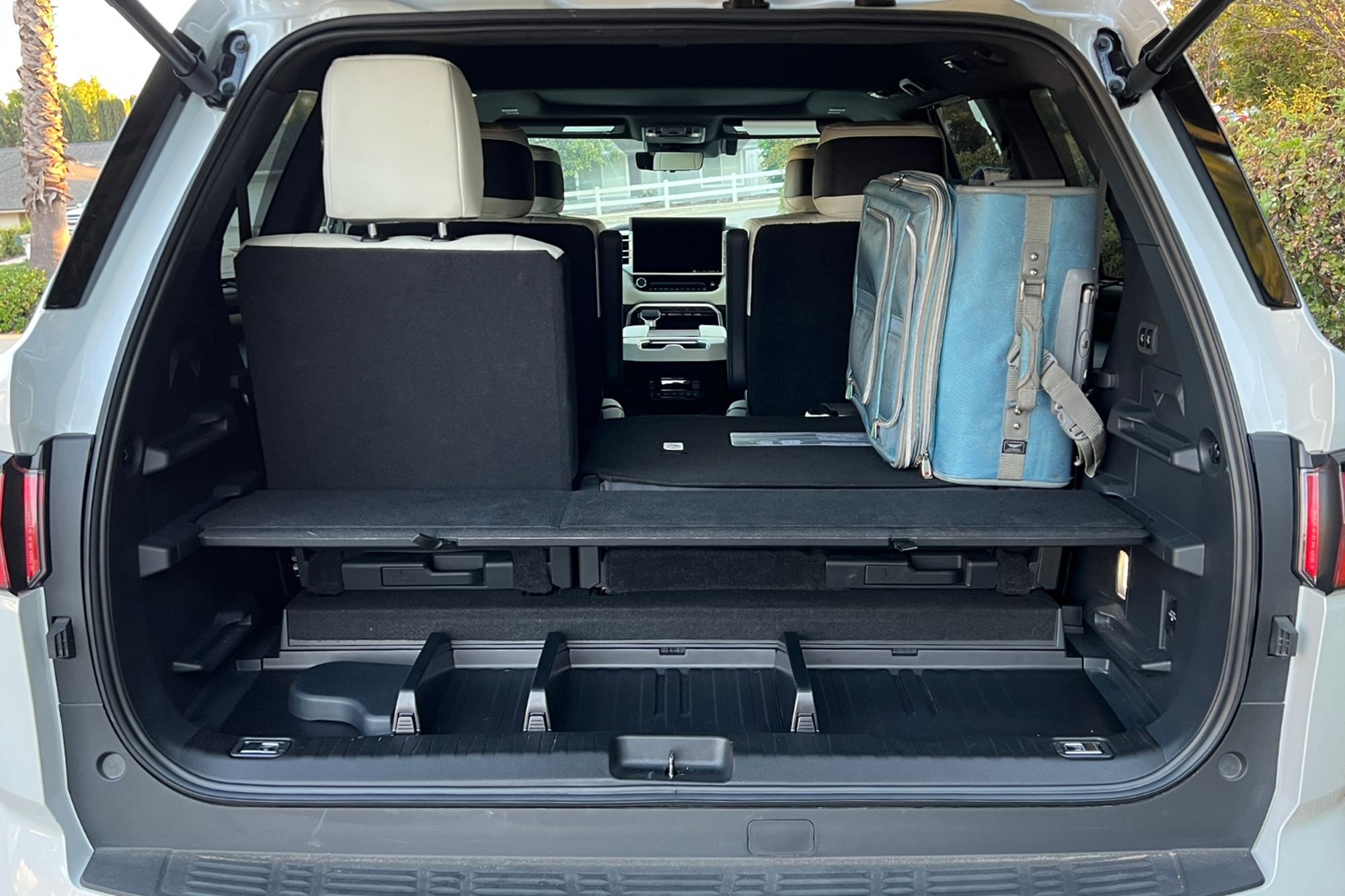 2023 Toyota Sequoia cargo space with luggage inside