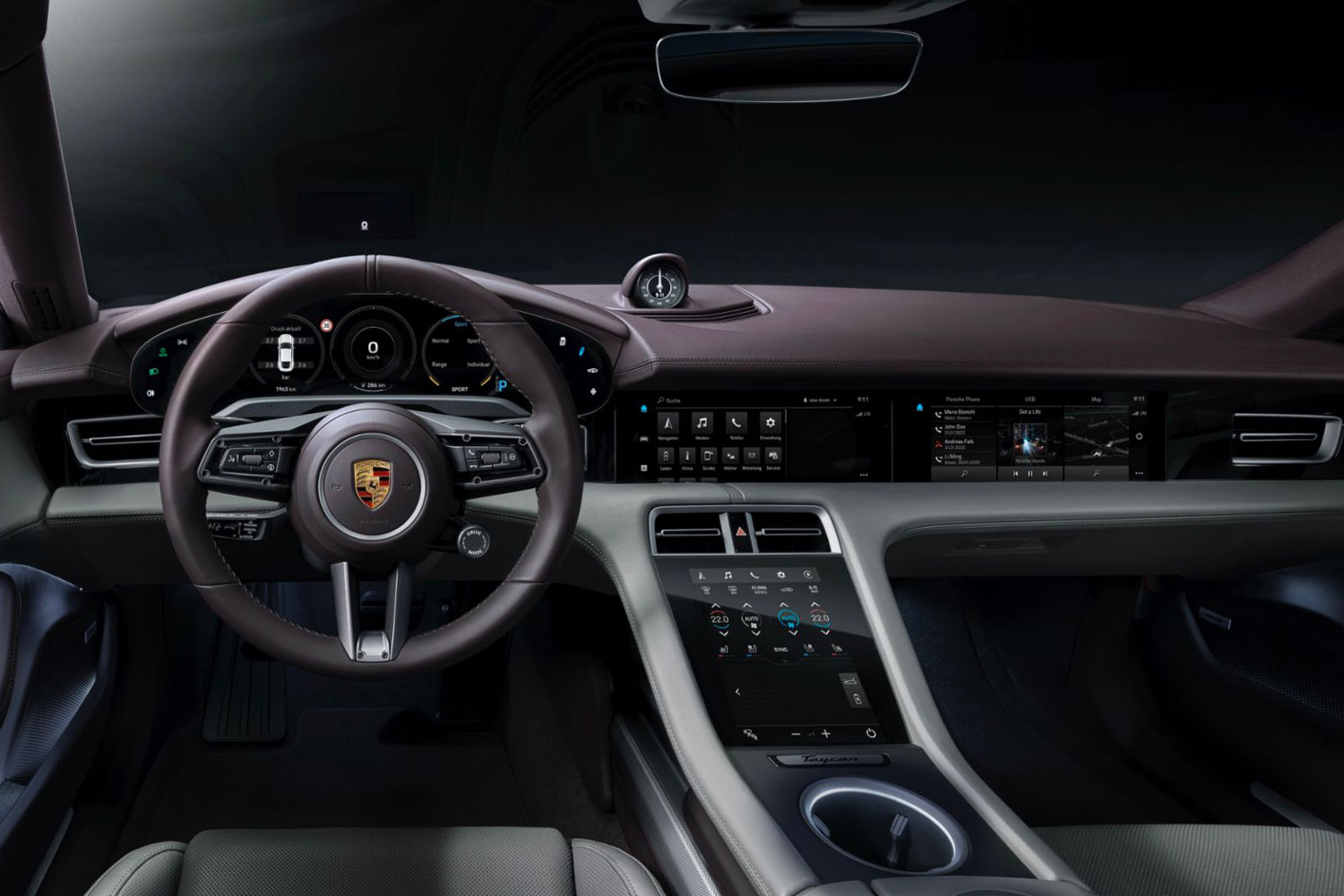 2023 Porsche Taycan interior dashboard
