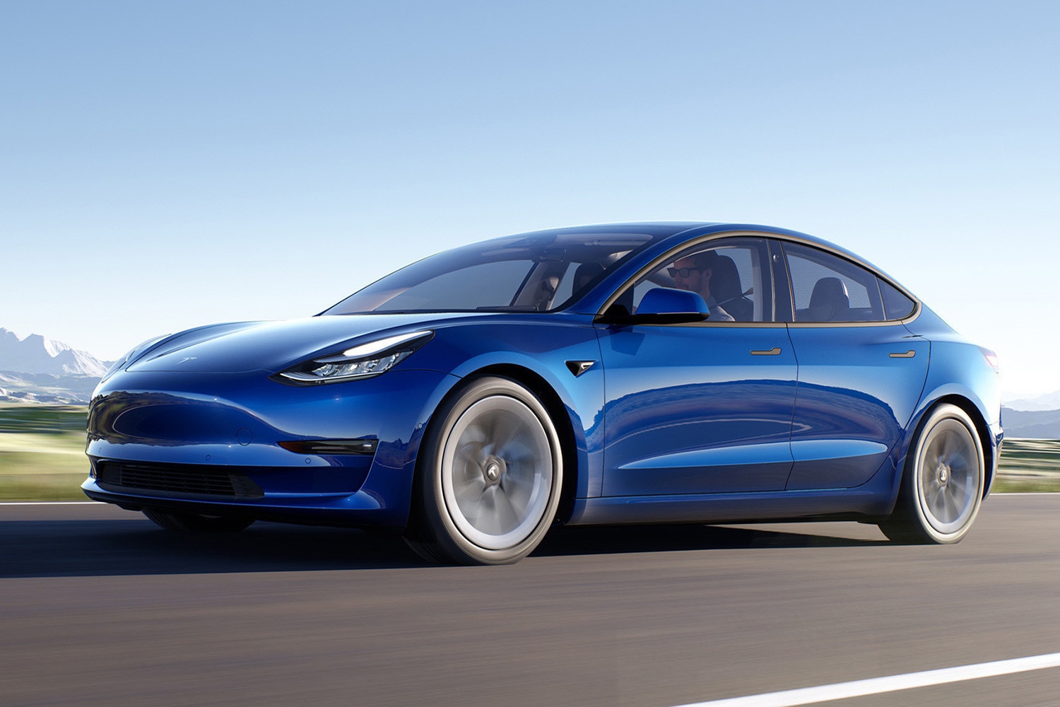 2023 Tesla Model 3 Deep Blue Metallic side