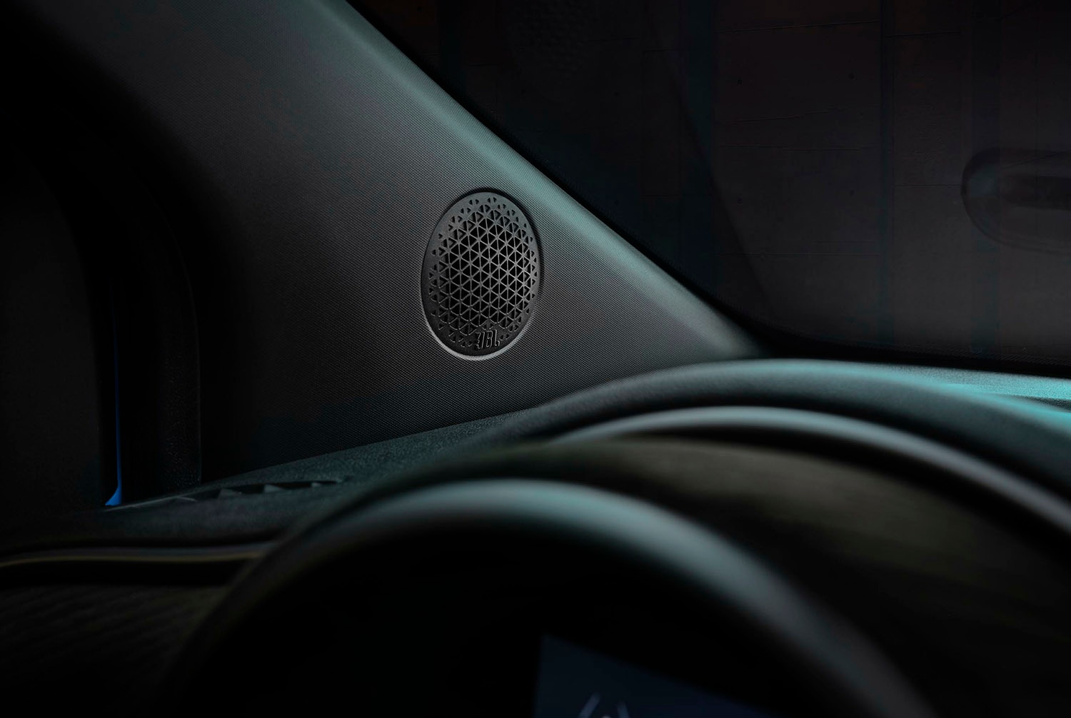 JBL speaker inside a Fiat vehicle