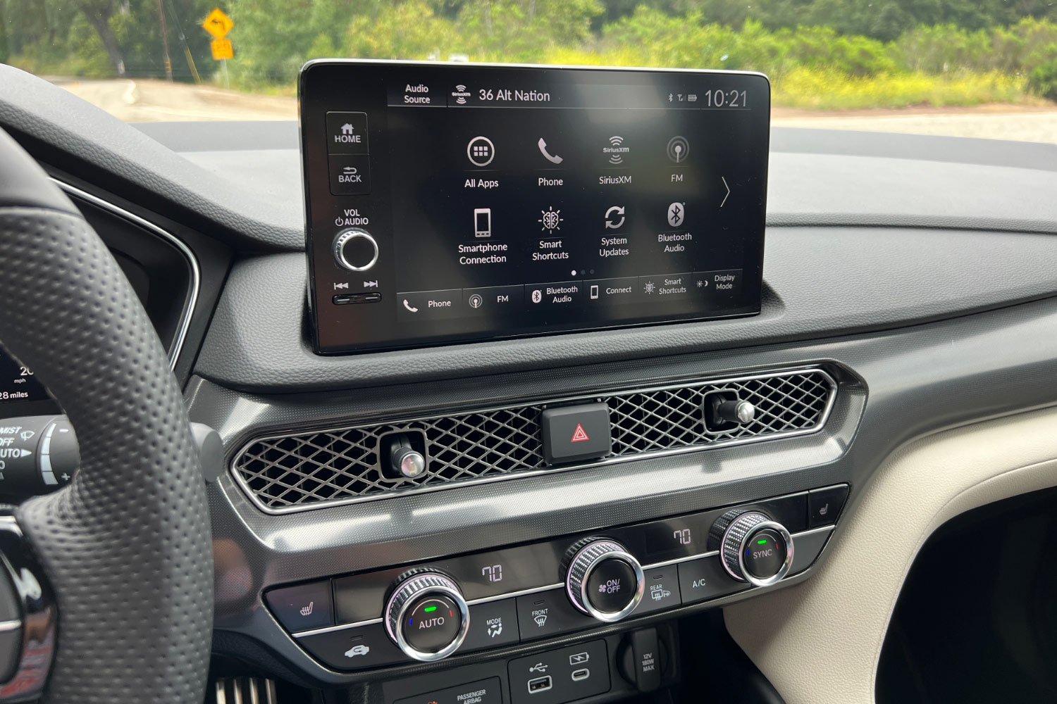 Infotainment system of a 2024 Acura Integra Type S.
