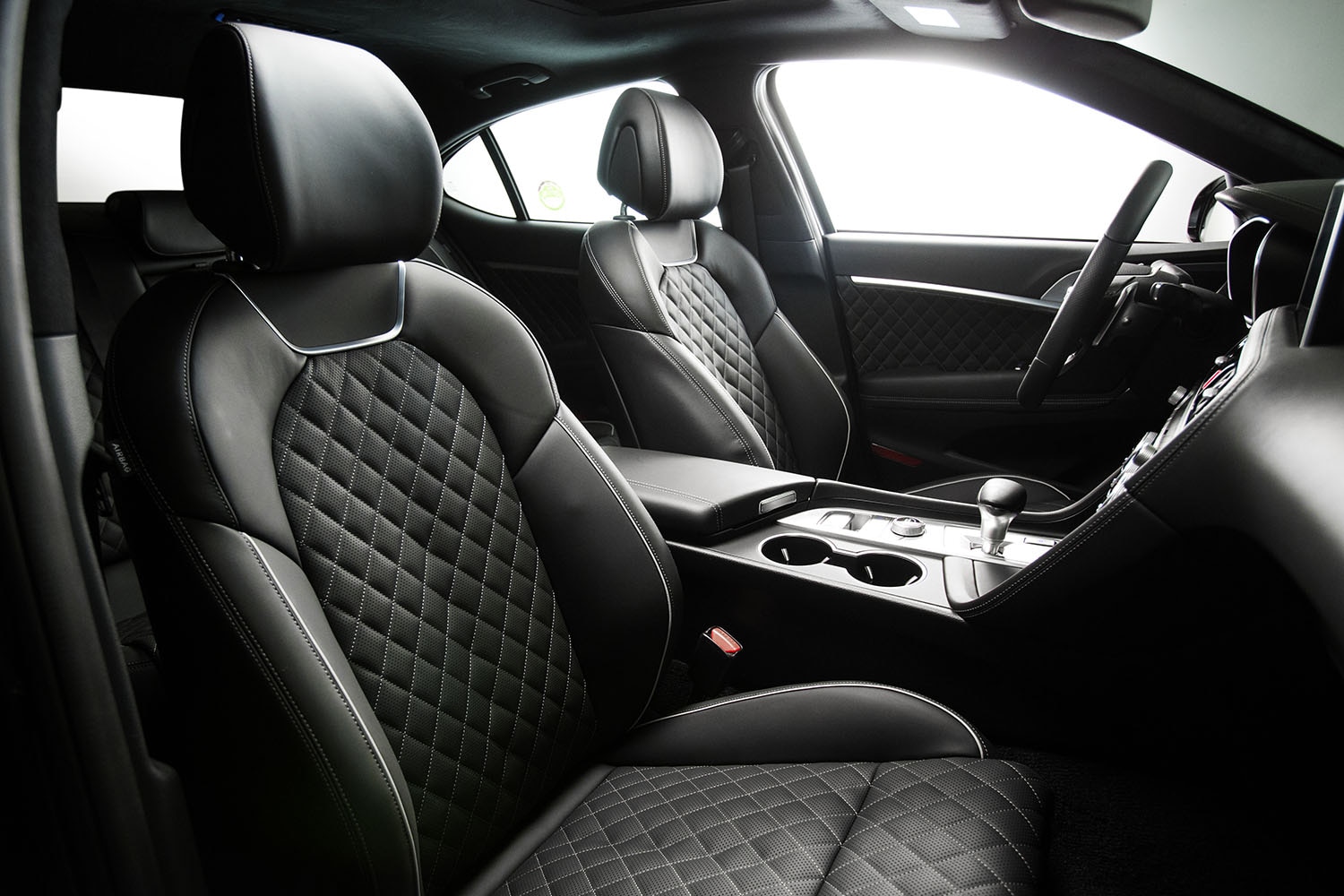 Genesis G70 black nappa leather interior