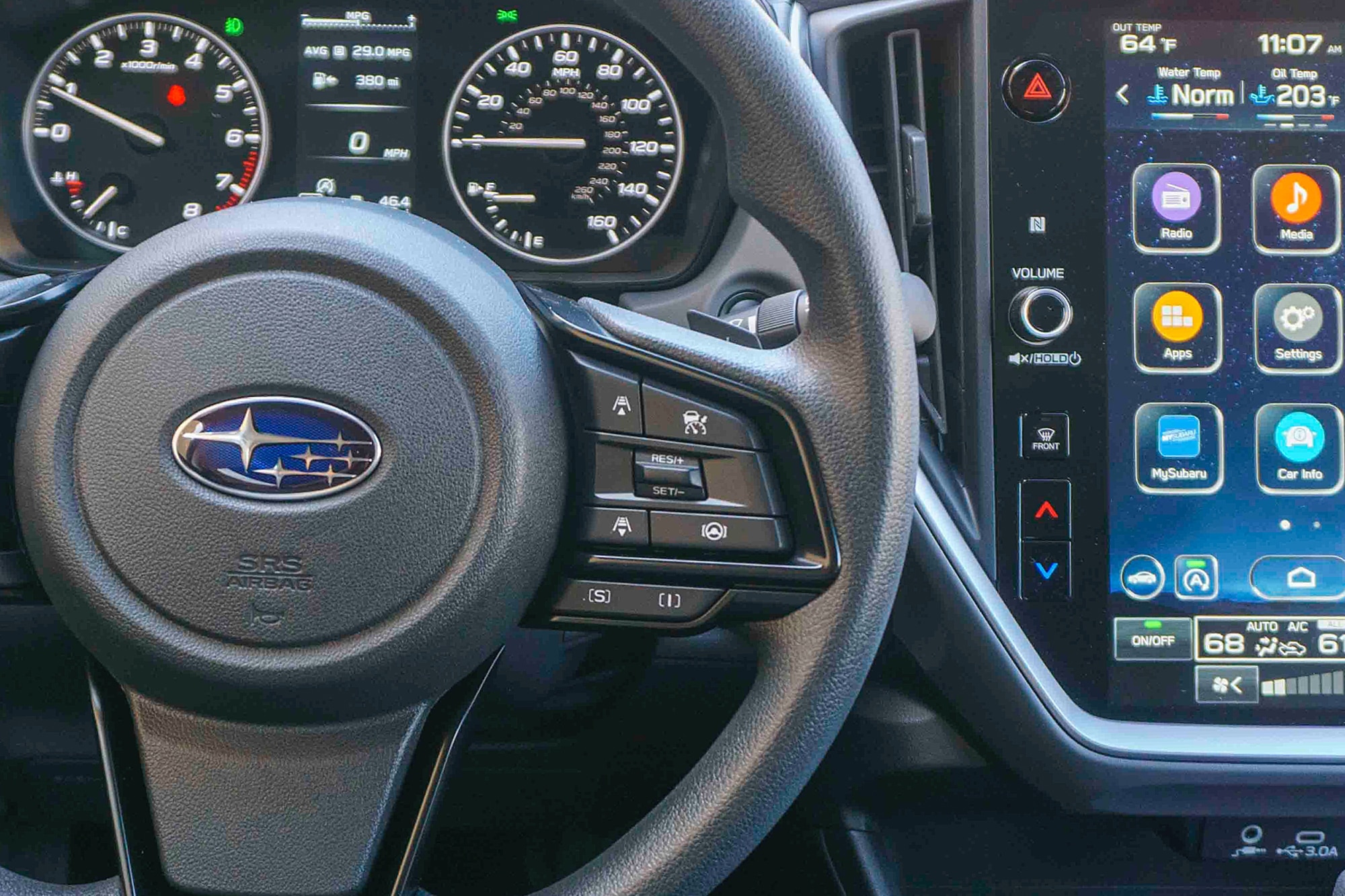 2024 Subaru Crosstrek eyesight controls and steering wheel