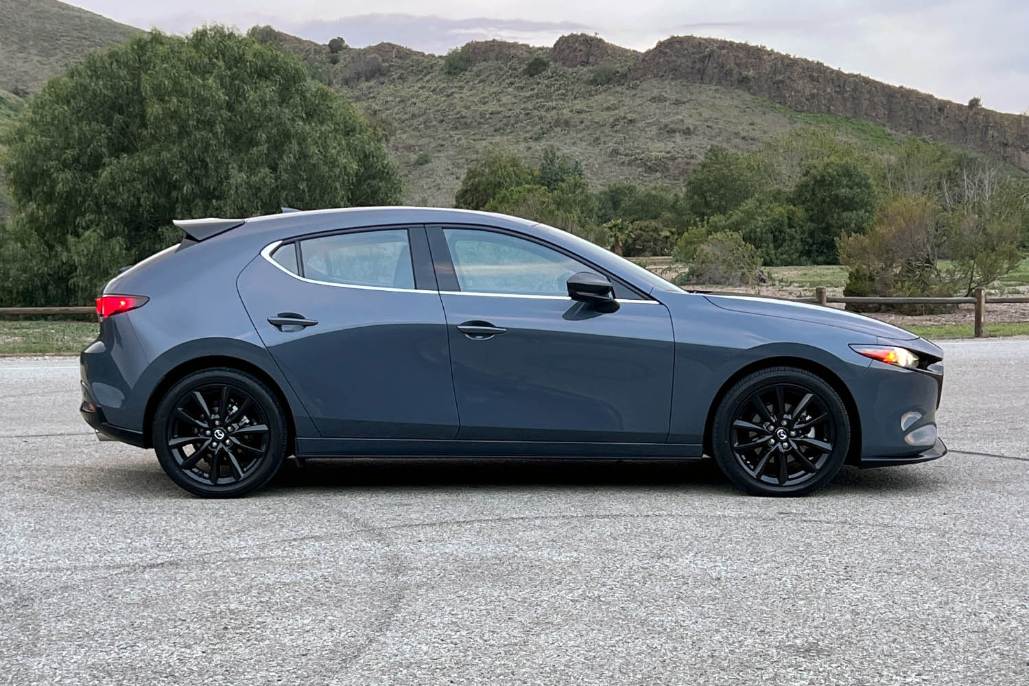 2022 Mazda 3 2.5 Turbo Hatchback Polymetal Gray Side View