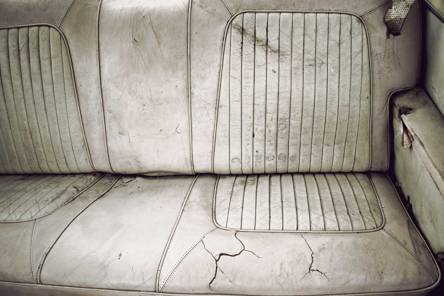 Car set upholstery worn and ripped