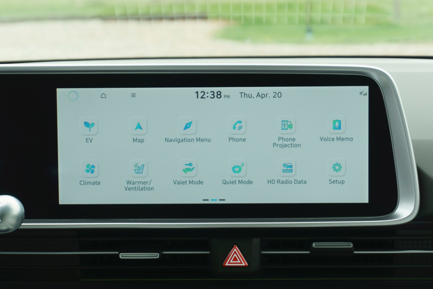 Infotainment screen in a 2023 Hyundai Ioniq 6.